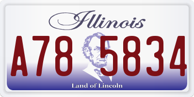 IL license plate A785834