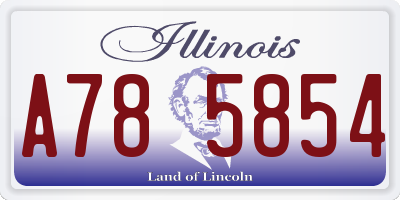 IL license plate A785854