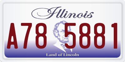 IL license plate A785881
