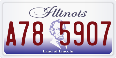 IL license plate A785907
