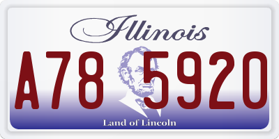 IL license plate A785920
