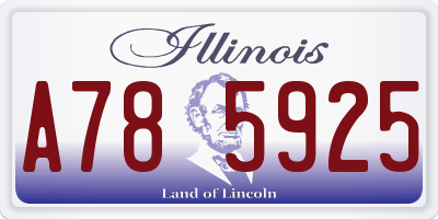 IL license plate A785925