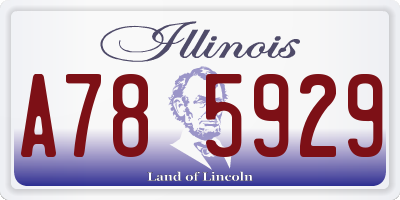 IL license plate A785929