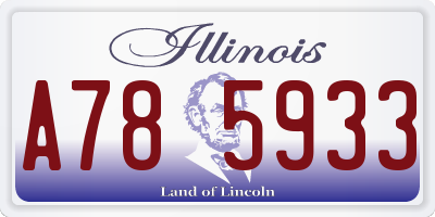 IL license plate A785933