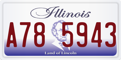 IL license plate A785943