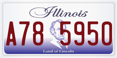 IL license plate A785950