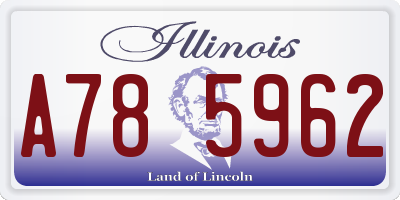 IL license plate A785962