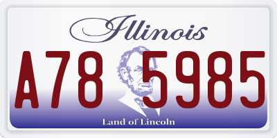 IL license plate A785985