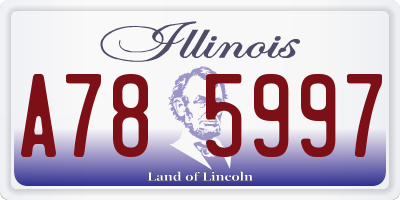 IL license plate A785997