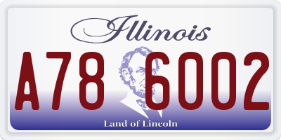 IL license plate A786002