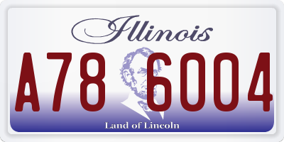 IL license plate A786004