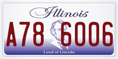 IL license plate A786006