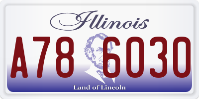 IL license plate A786030
