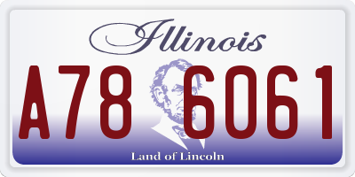 IL license plate A786061