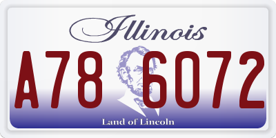 IL license plate A786072