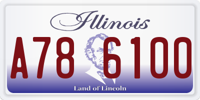 IL license plate A786100