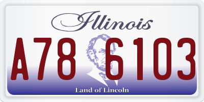 IL license plate A786103