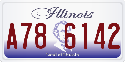 IL license plate A786142