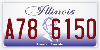 IL license plate A786150