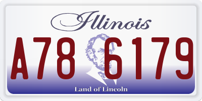 IL license plate A786179