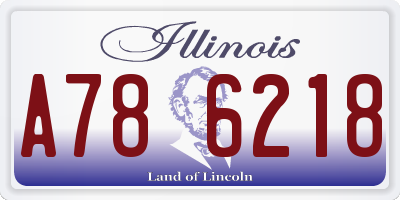 IL license plate A786218