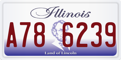 IL license plate A786239