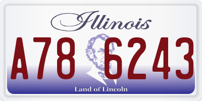 IL license plate A786243