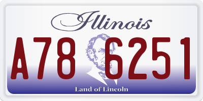 IL license plate A786251