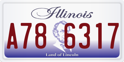 IL license plate A786317