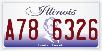 IL license plate A786326