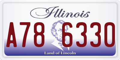 IL license plate A786330