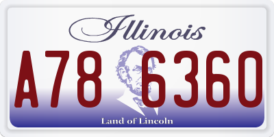 IL license plate A786360
