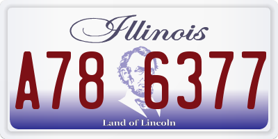 IL license plate A786377