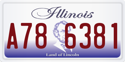 IL license plate A786381