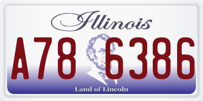 IL license plate A786386