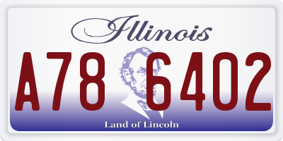 IL license plate A786402