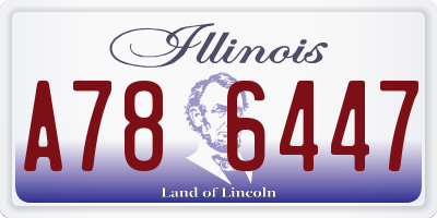 IL license plate A786447