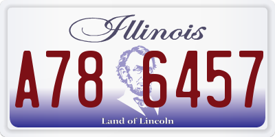 IL license plate A786457