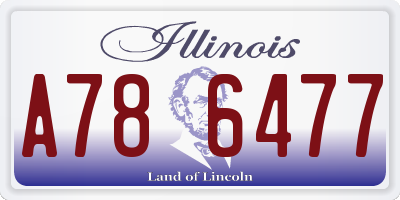 IL license plate A786477