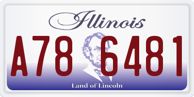 IL license plate A786481