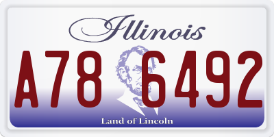 IL license plate A786492