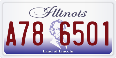 IL license plate A786501