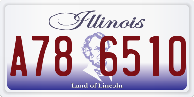 IL license plate A786510