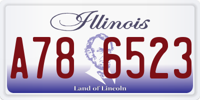 IL license plate A786523