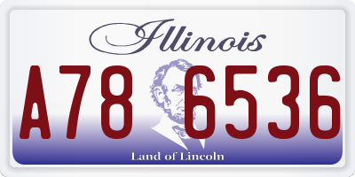 IL license plate A786536