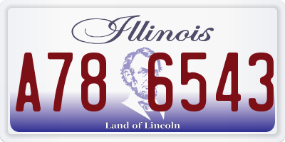 IL license plate A786543