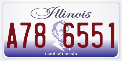 IL license plate A786551
