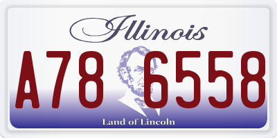IL license plate A786558