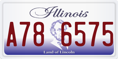 IL license plate A786575