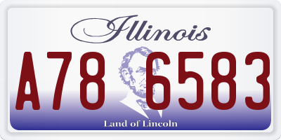 IL license plate A786583
